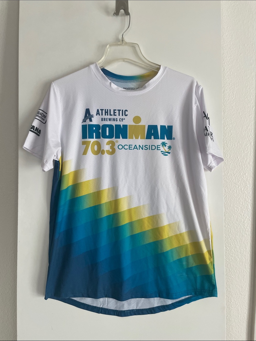 IRONMAN 2026 Oceanside Triathlon Sport Jersey T Shirt Top White/Blue New!